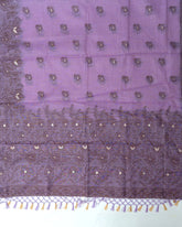 SC3026 - Linen Zari Lines Coffee Butta